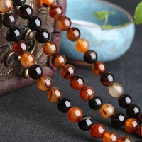 natural carnelian charm round loose beads for jewelry making