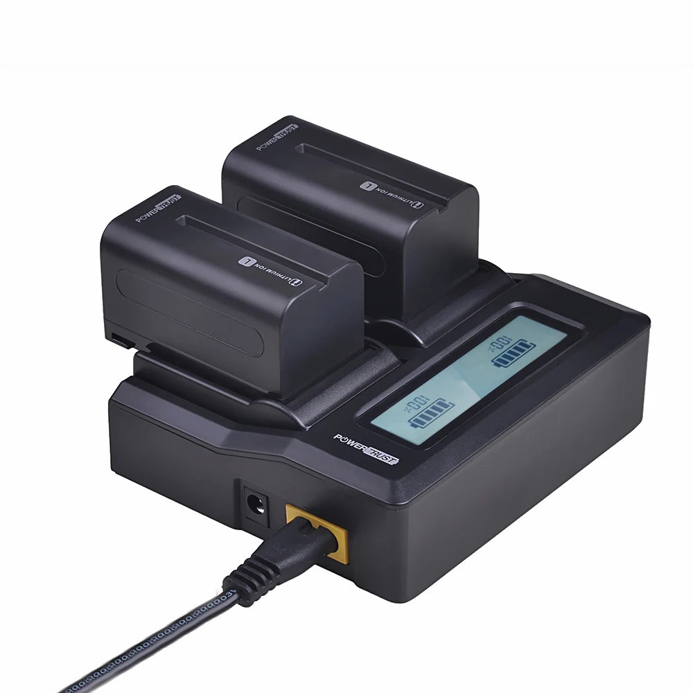 5200 мА/ч, NP-F750 NP-F770 Батарея и ЖК-дисплей быстрое двойное Зарядное устройство для sony NPF750 NP F750 F730 F770 NP-F960 NP-F970 F960 F970