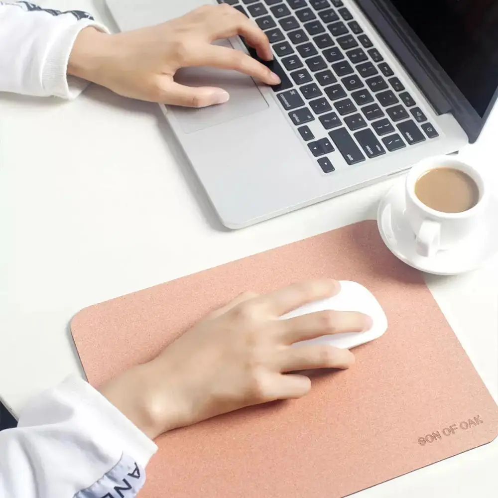 Коврик для мыши Youpin из натурального дуба освежающий приятный кожи Гладкая поверхность нескользящий