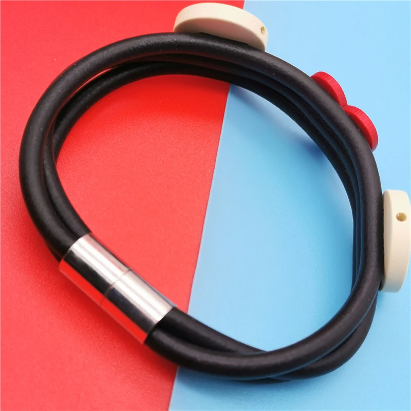 

Marliwoo New Love Heart Bangles Women Charm Bracelets Gift Female Wood Jewelry Handmade Rubber Bracelet Boho Accessories wedding