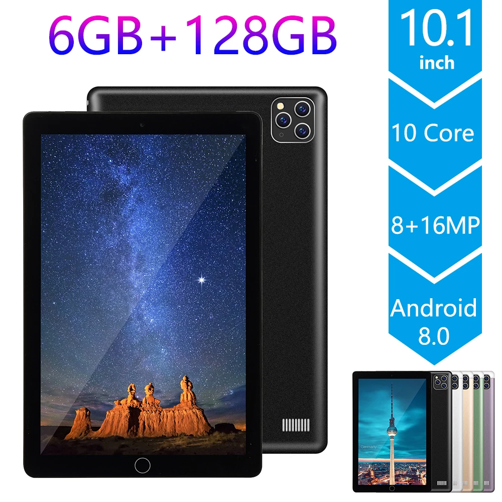 

Планшет на Android 10, восемь ядер, экран 10,1 дюйма, 4 Гб + 64 ГБ
