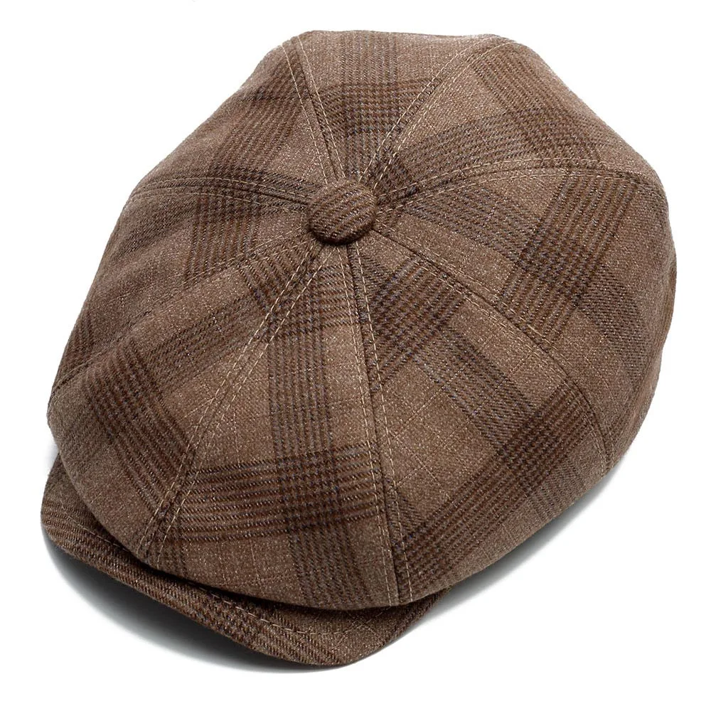 Кепка Fibonacci в стиле ретро для мужчин и женщин теплая восьмиугольная шапка клетку