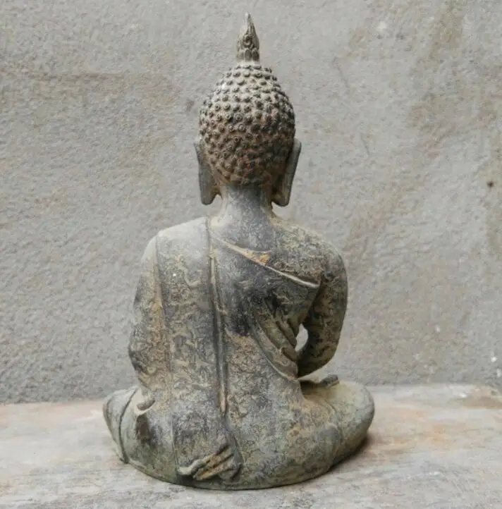 Старый тибетский буддийский храм Joss Бронзовый sakyamuni Шакьямуни Амитабха Будда