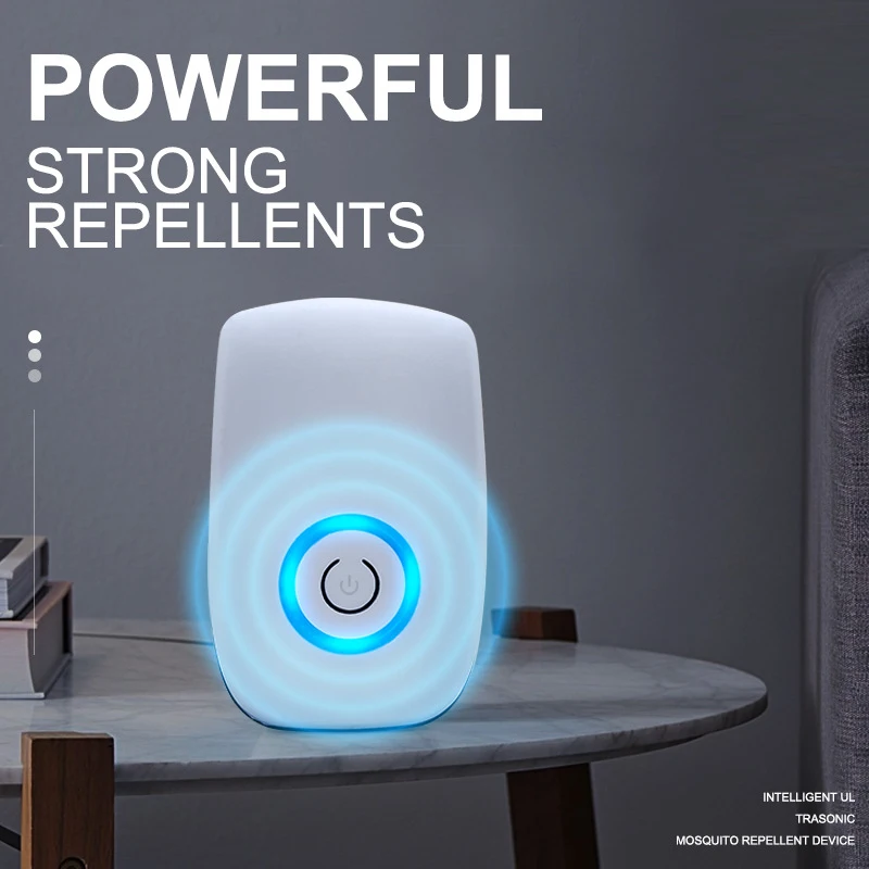 

Repellents 1Pcs Electronic Mosquito Repellent Ultrasonic Pest Repeller Indoor Rodent Cockroach Mosquito Insect Killer EU/US Plug