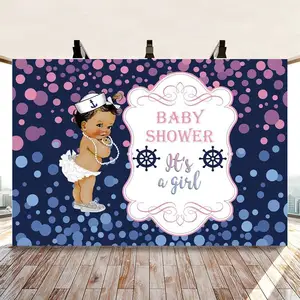 Princess Newborn Baby Shower Backdrop Photo Studio Polka Dots White Dress Girl Photography Background Bokeh Gliiter Photocall