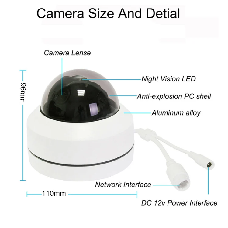 

5X Zoom 1080P PTZ WIFI Camera Outdoor Two Way Audio Metal Dome Camara 2MP Security IP Camera