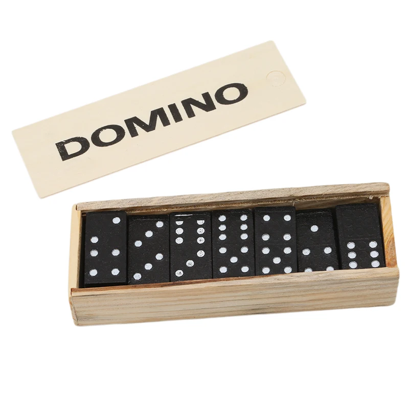 28Pcs Wood Domino Blocks Kits Domino Board Games Travel Funny Table Game Domino Toys For Kid Children Educational Toys Gifts images - 6