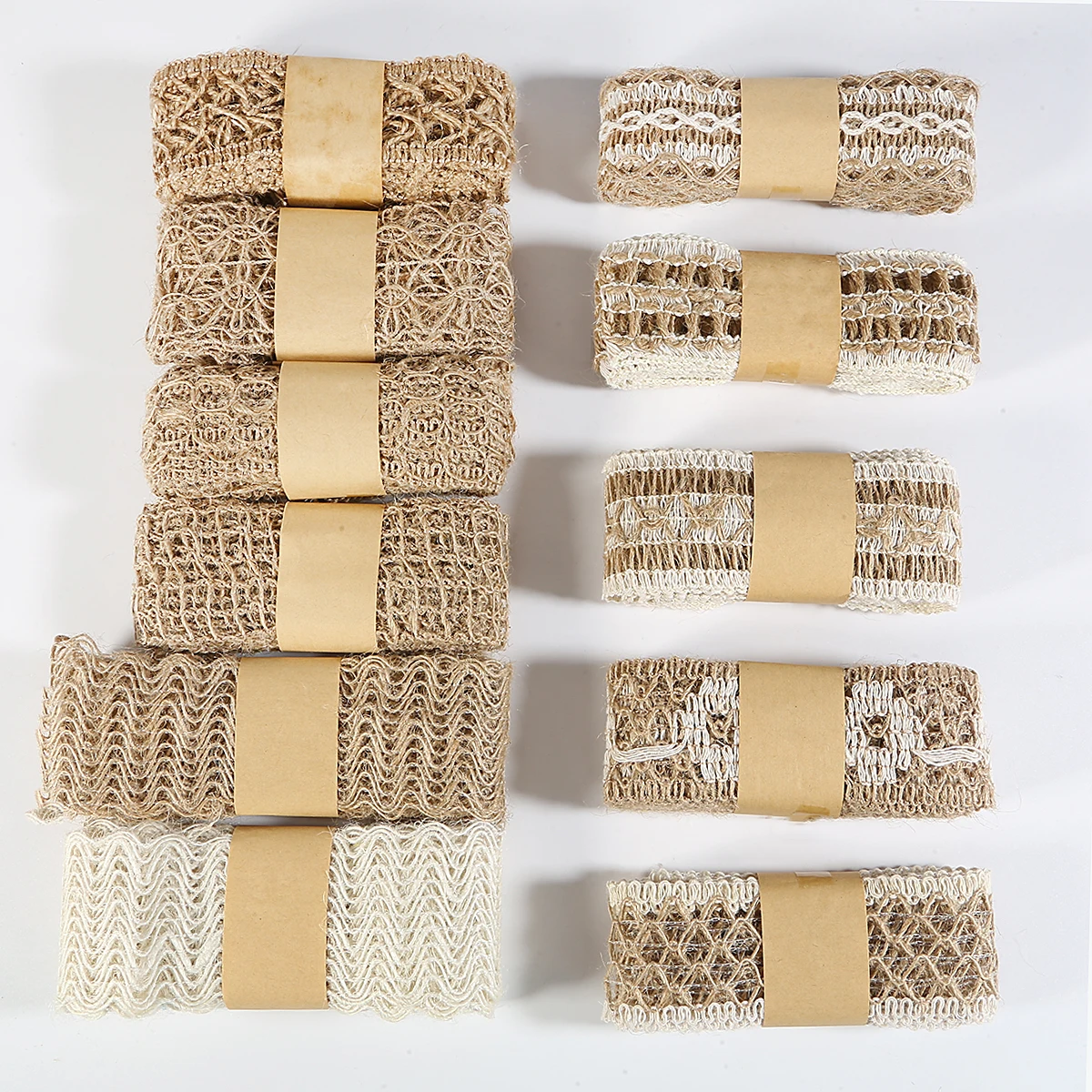 2 м/рулон натуральное конопляное полая Лента Джутовая Мешковина Кружева вечерние