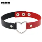 Палоли в японском стиле Харадзюку, аксессуары, готическое минималистичное любовное сердце, кожаное Сращивание, чокер, кольцо на шею, цепочка, ожерелье