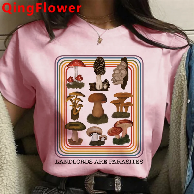 

Милая футболка в виде гриба, женская футболка большого размера, одежда для гранж-пары, футболка в эстетике