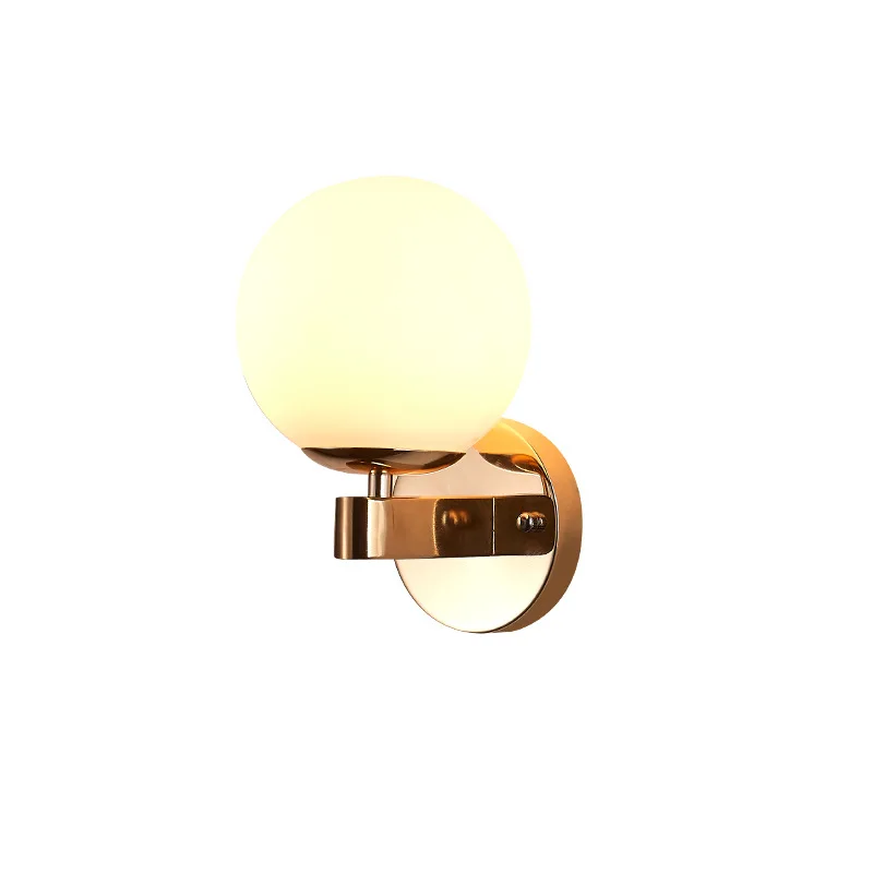 

New arrival E27 LED wall lamps Nordic Acrylic ball wall lights for passage corridor Bedroom bedside lamp Wall Sconces WF1021