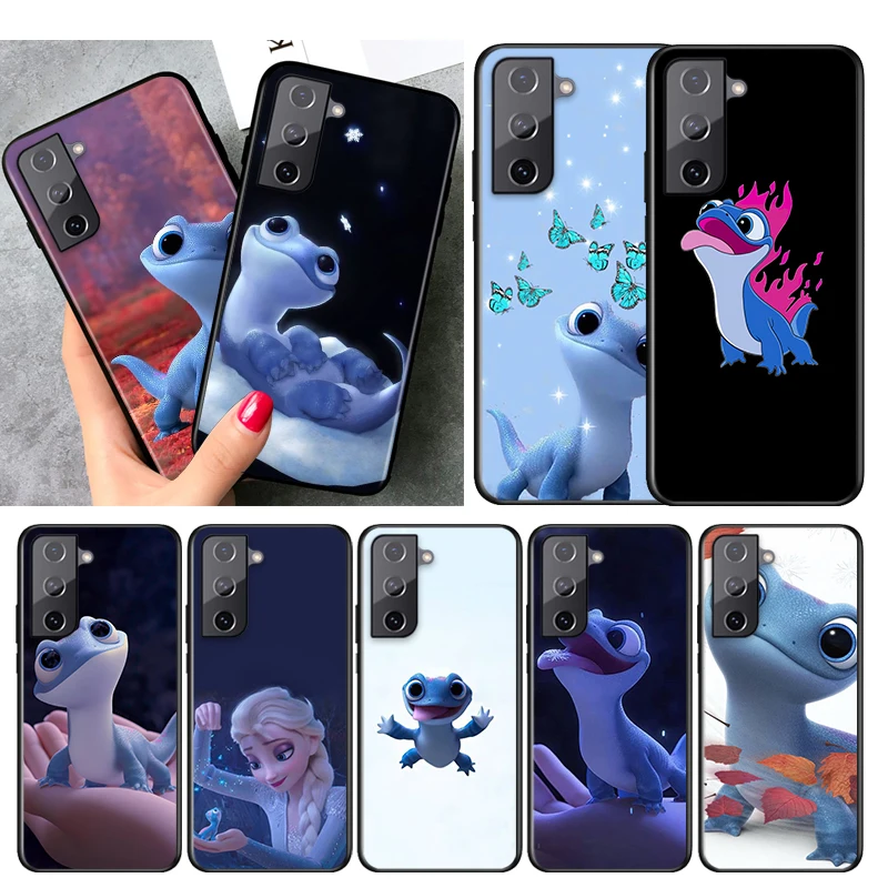 

Cute Bruni Frozen For Samsung S22 S21 S20 FE Ultra Pro Lite S10 5G S10E S9 S8 S7 S6 Edge Plus Black Phone Case Capa