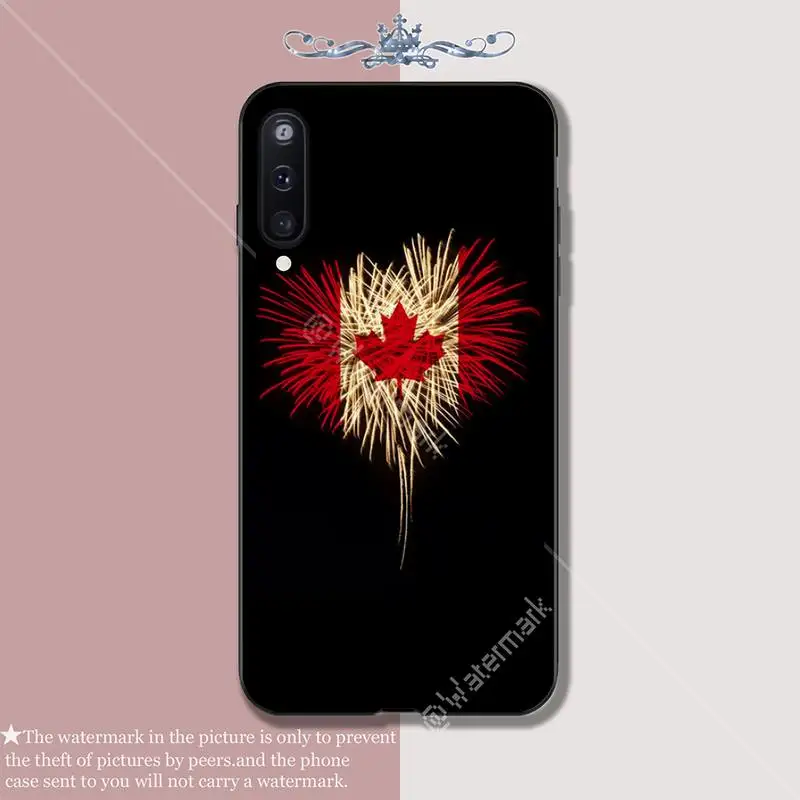 Yinuoda Канадский кленовый лист черный мягкий чехол для телефона Samsung galaxy A6 A7 2017 2018 A9