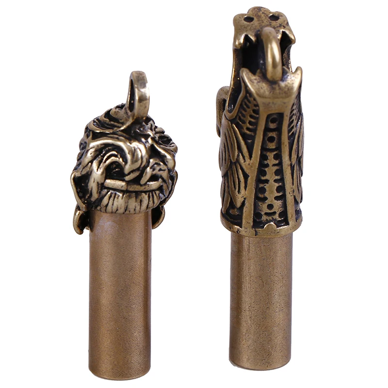 1pc Outdoor Survival Whistle Dragon Statue Pattern Brass For Camping Hiking Fishing Travel Rescue Emergency Kits EDC Keychain | Спорт и