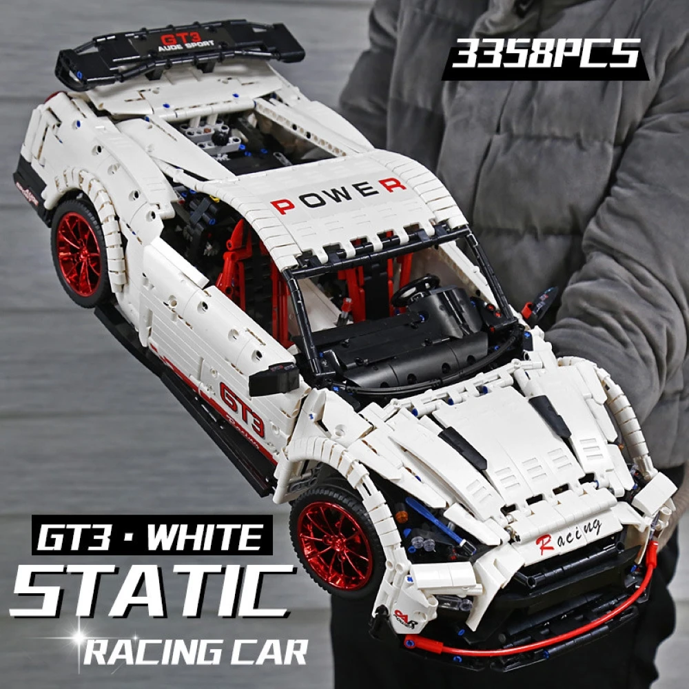 

Форма король MOC GTR Модель гоночного спортивного автомобиля, строительные блоки, конструктор, гоночный автомобиль, сборные обучающие игрушки...