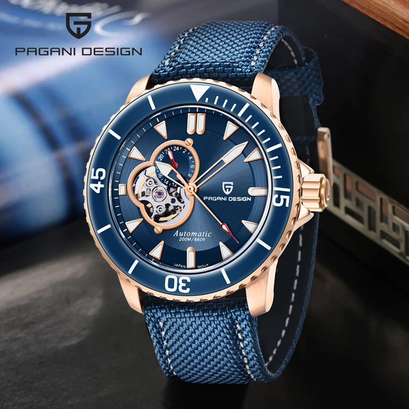 

PAGANI Дизайн лучший бренд Для мужчин механические часы для Для мужчин 200 м Водонепроницаемый Дайвинг пилота часы NH39 часы reloj hombre marca de