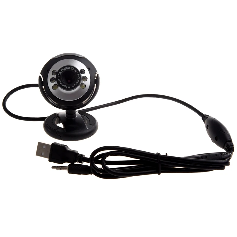 USB 6 светодиодный веб камера для ПК + ночное видение MSN ICQ AIM Skype Net Meeting|Веб-камеры| |