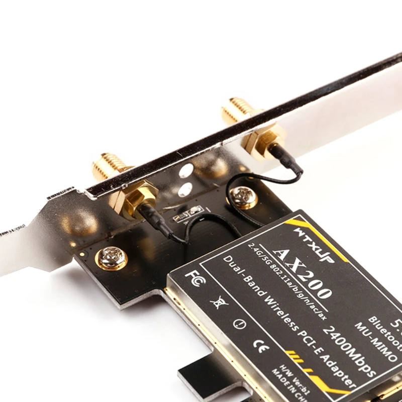 

AX200 WiFi6 dual-band Gigabit 5G desktop built-in PCI-E wireless network card the transmission rate is 3000Mbps Drop Shipping