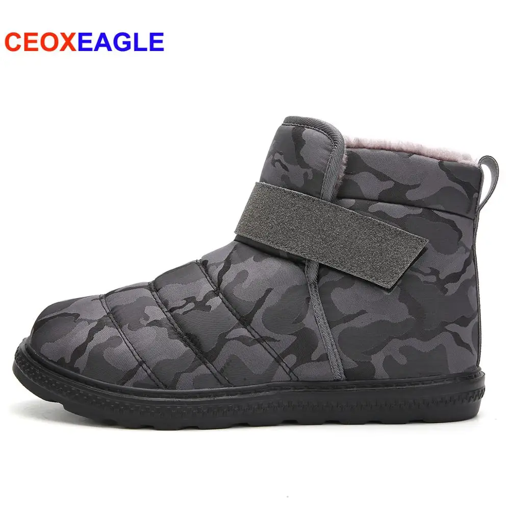 Мужские ботинки на платформе зимние для мужчин толстая плюшевая