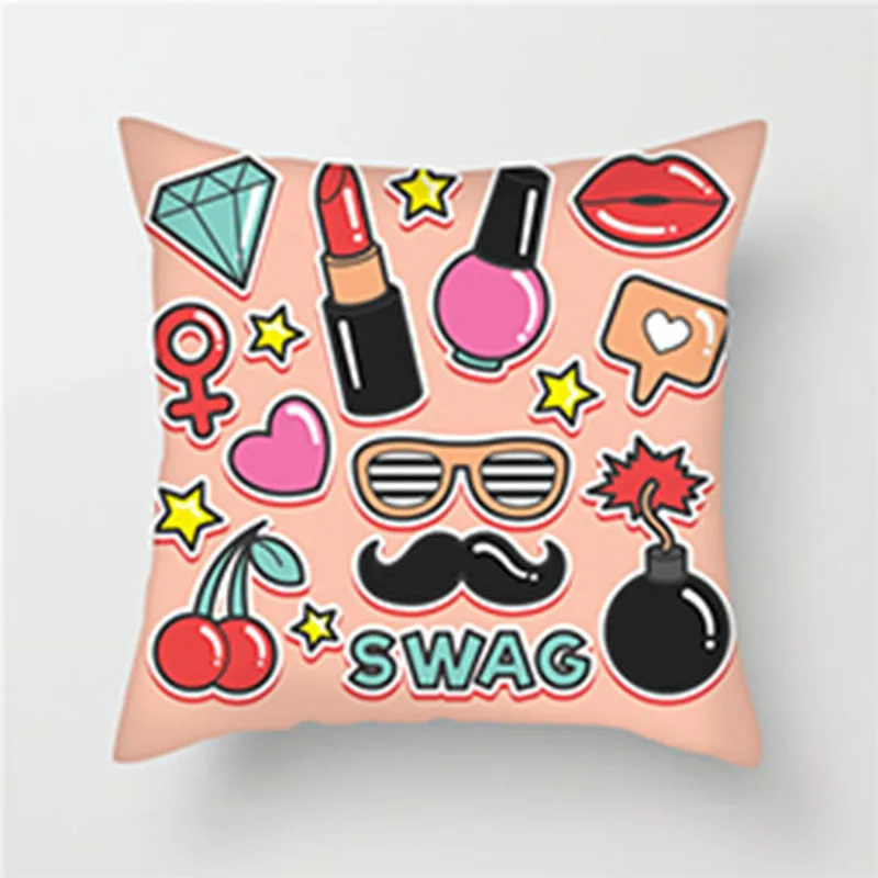 Fuwatacchi Помада Макияж ручная роспись наволочка для подушки флакон духов дивана