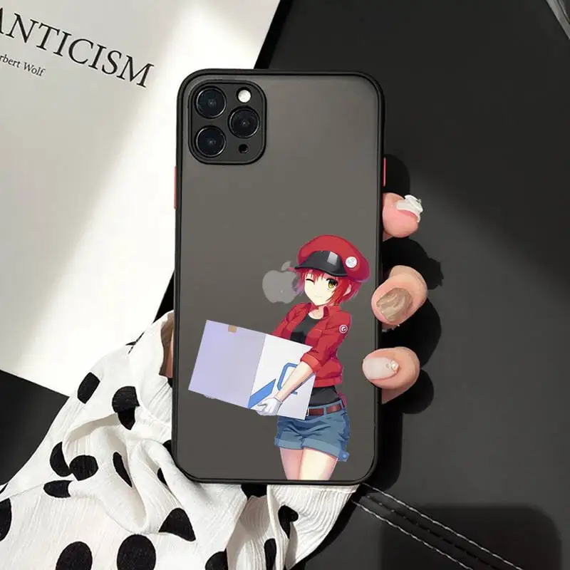 

Working cell anime Phone Cases matte transparent For iphone 7 8 11 12 plus mini x xs xr pro max cover