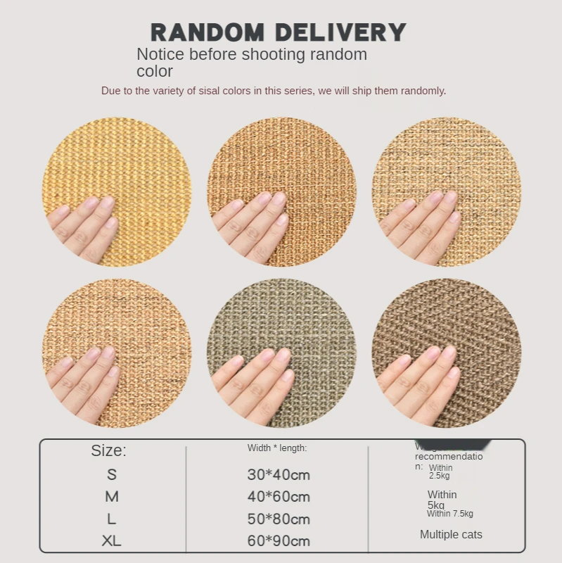 Когтеточка для кошек коврик из сизаля кошачья скребок ногтей кошки дерево