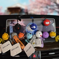 kawaii clown keychain mini fashion car decoration keyring cute red nose smile ball bag creative gift charm key accessories