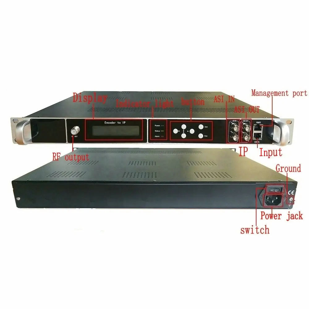 8 Carrier Modulator IP / ASI to ISDB ATSC DVB-T C DTMB Cable TV Front End Equipment Hotel System | Электроника