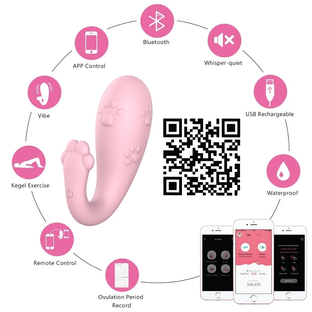 VATINE вибратор 8 частоты Φ G spot массажное приложение Bluetooth беспроводной пульт