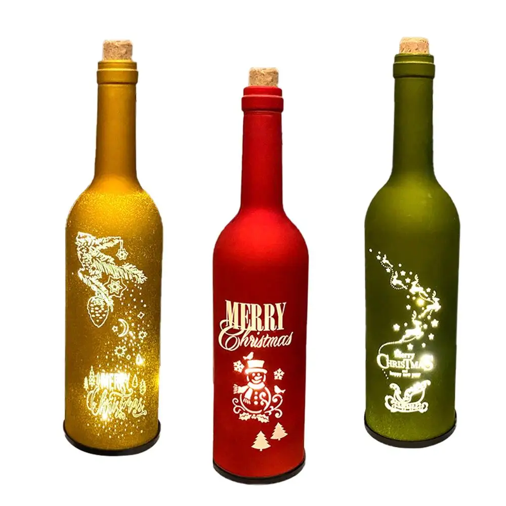 

Glass Christmas Light Wine Bottle Led Light Fairy Light Cork Light Copper Wire String Led Garland Light Christmas Decor Light