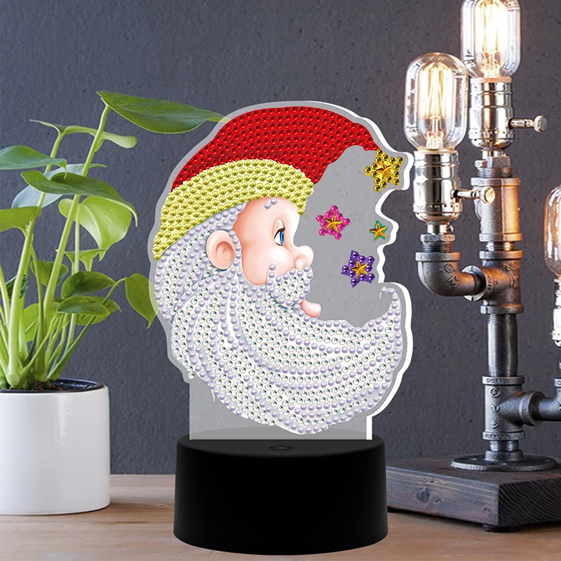 

DIY, персонаж алмазов картина светодиодная семицветная Ночной светильник украшения мини лампа гостиная, спальня украшения дома подарок