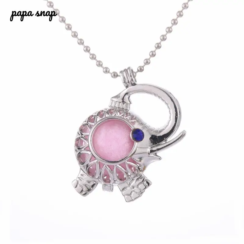 

New Aromatherapy jewelry Cute elephant perfume necklace Retro fashion Aroma diffuser cage Pendant Necklace women girl