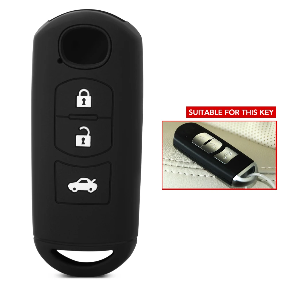 

Silicone Car Key Cover Remote Fob Case For MAZDA 2 3 5 6 CX-3 CX-5 CX-7 CX-9 Speed Miata MX5 Shell Jacket Protector 2 3 Button
