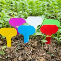 100pcs plant markers garden labels plant classification sorting sign tag ticket plastic writing plate board plug in card