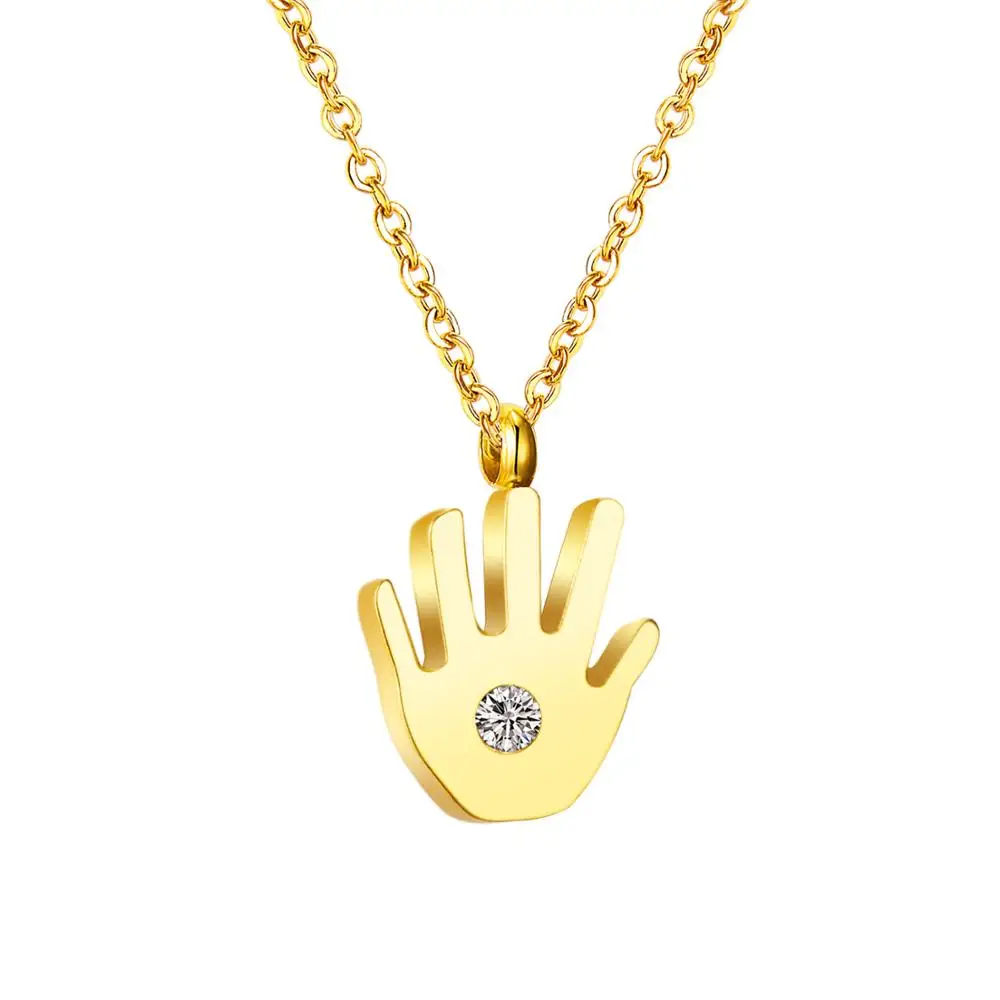 LUXUKISSKIDS 5 шт./лот подвески с цирконием в виде руки ожерелья для женщин девочек
