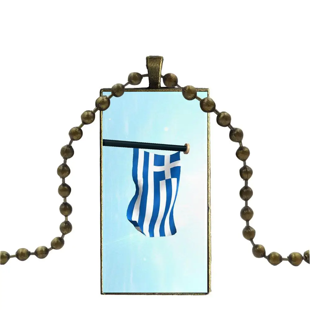 Флаги из греческого флага для женщин брендовые ювелирные изделия бронзового