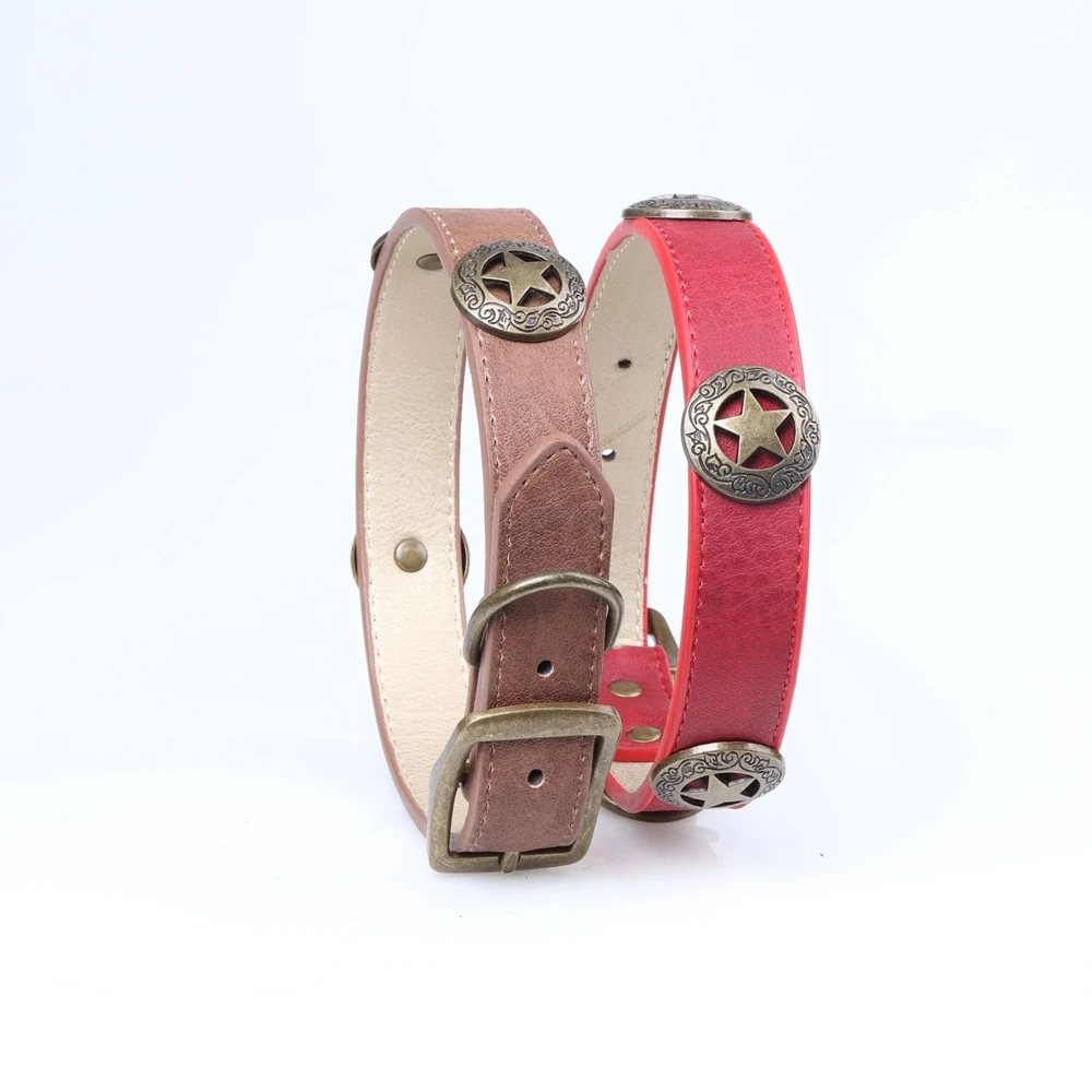 Металлический ошейник для домашних животных производство кожи дизайн пряжки