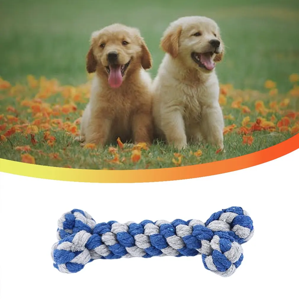 

Dog Toy Cotton Rope Knitting Bone Cleaning Molars Dog Toothbrush Pet Molar Supplies Clean Dog Teeth Toys