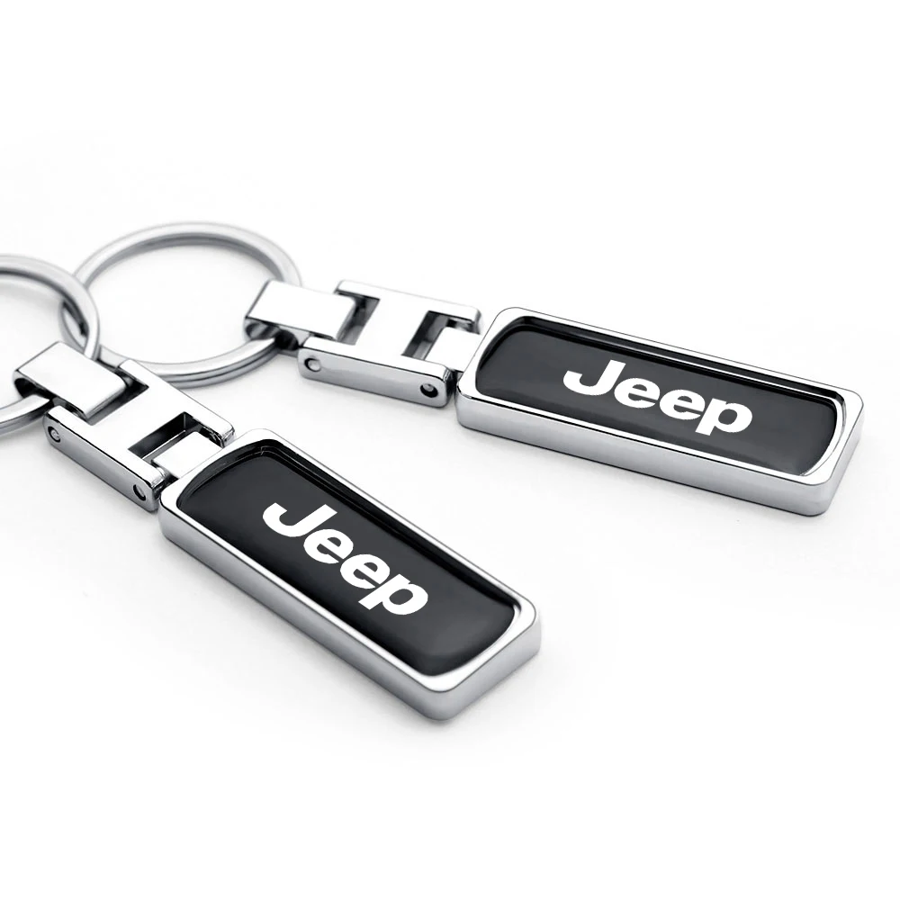 

Metal Car Badges Keychain Key Chain Rings Keyring Auto Accessories For Jeep Renegade Grand Cherokee Wrangler Compass Uaz Patriot
