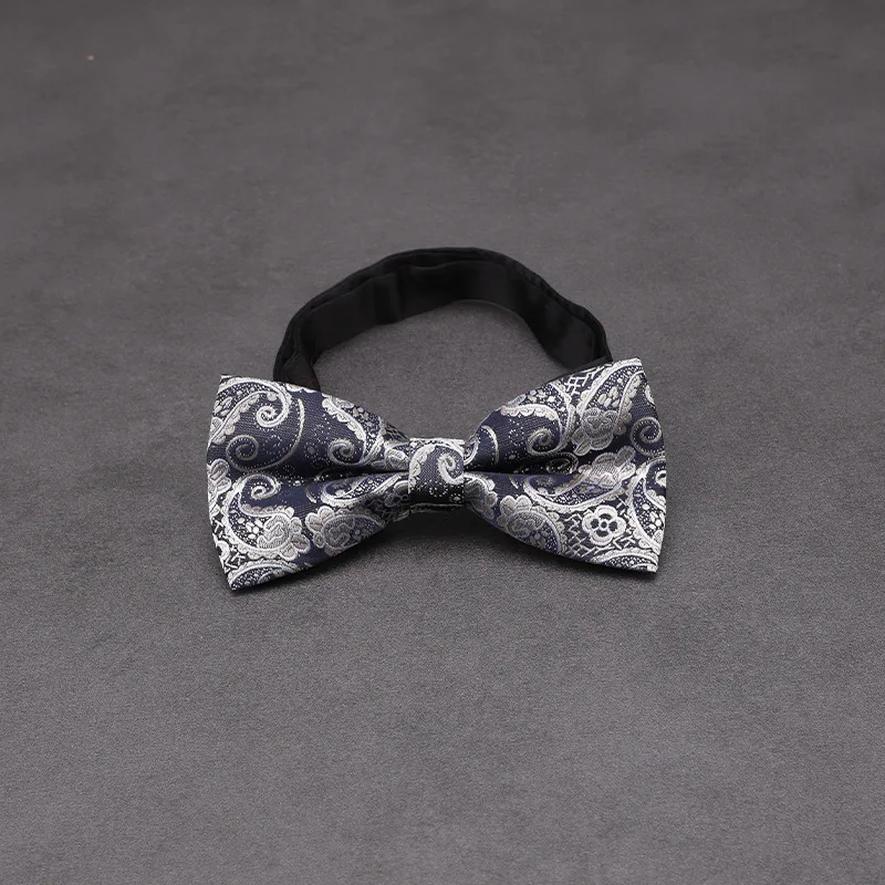 

Sitonjwly Adult Polyester Bowtie for Mens Paisley Floral Butterfly Wedding Party Necktie Tuxedo Gravata Borboleta Custom Logo