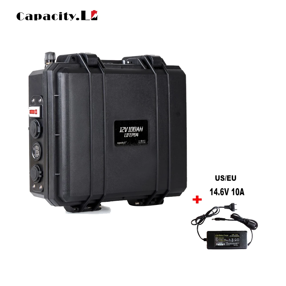 12V lifepo4 100AH перезаряжаемый аккумулятор для лодочный мотор и солнечной батареей