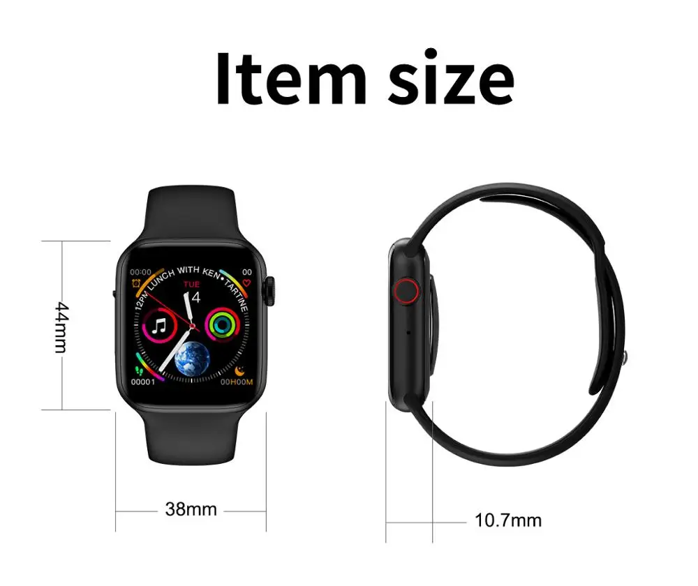 IWO 8 plus w34 Смарт часы 44 мм 1 54 дюйма MTK2502 ECG трекер физической активности пульса Relogio