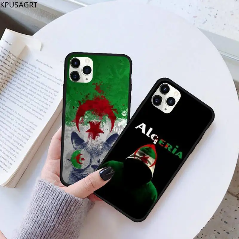 Резиновый чехол для телефона с флагом Алжира iPhone 11 pro XS MAX 8 7 6 6S Plus X 5S SE 2020 XR|Бамперы|