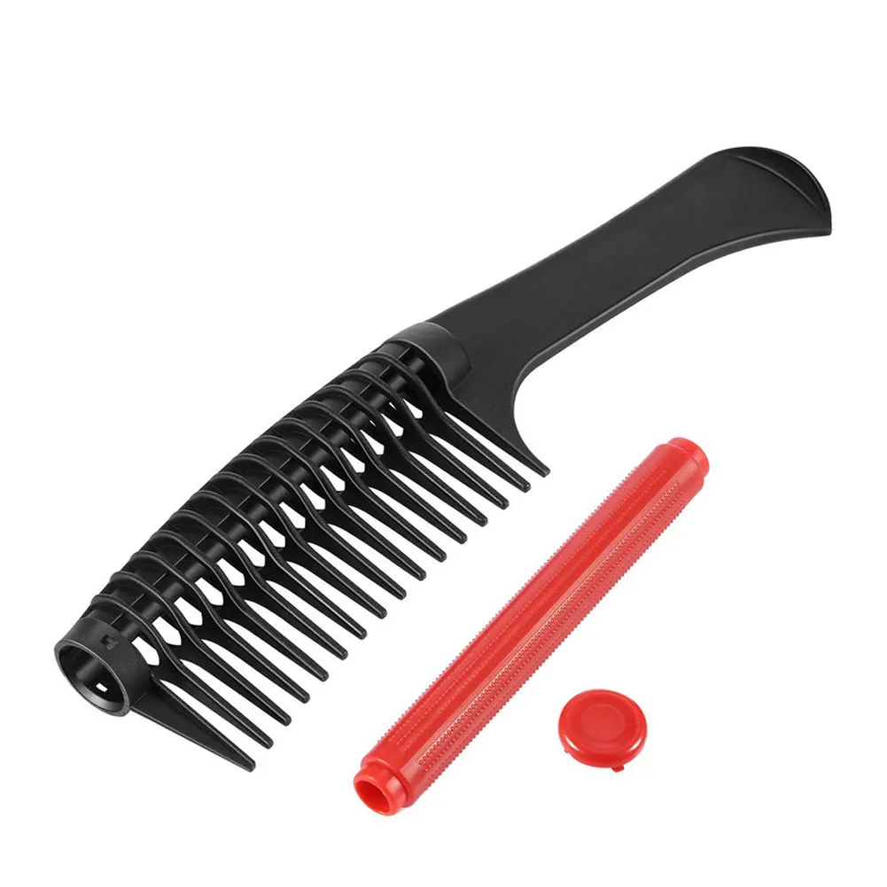 

Detangling Roller Comb Hair Dye Comb Salon Barber Integrated Hair Roller Anti Splicing Comb Hair Trimmer Brushes 3PCS