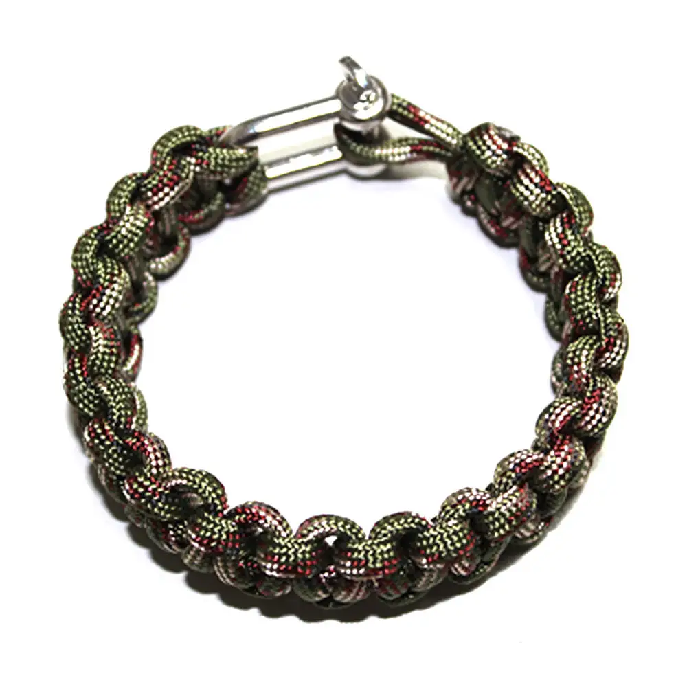 

2 Pcs New Survival Outdoor Buckle Rope Paracord Bracelet U Shaped Shackle