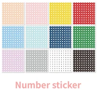 500pcs 5 sheets 1cm size cute round colorful numbers sticker notebook stickers unique decorative materials diy planner