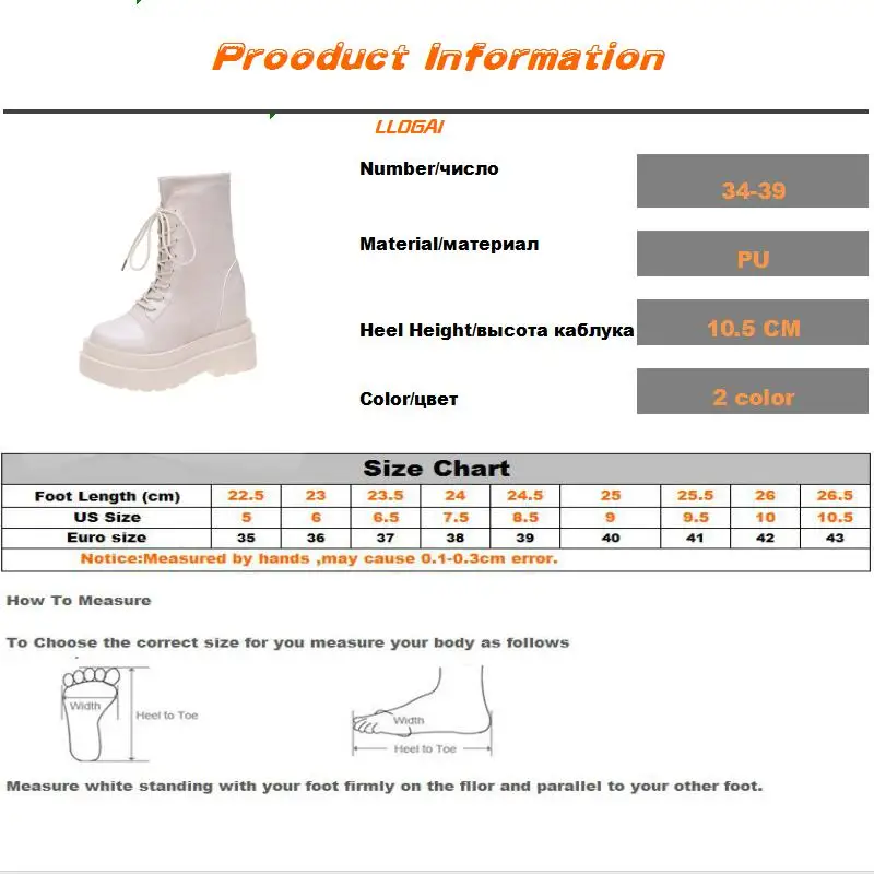 

Rubber Wedges Shoes for Women Martin Boots Round Toe Ankle Boots for Women Botas Lace-up Fashion Short Boots Women Shoes Autumn