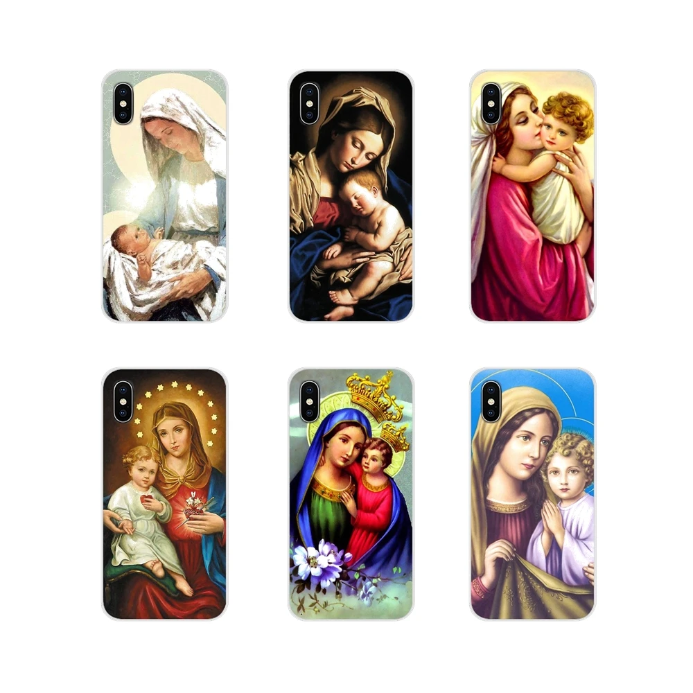 Мягкие прозрачные чехлы для Xiaomi Mi4 Mi5 Mi5S Mi6 Mi A1 A2 A3 5X 6X 8 CC 9 T Lite SE Pro Дева Мария