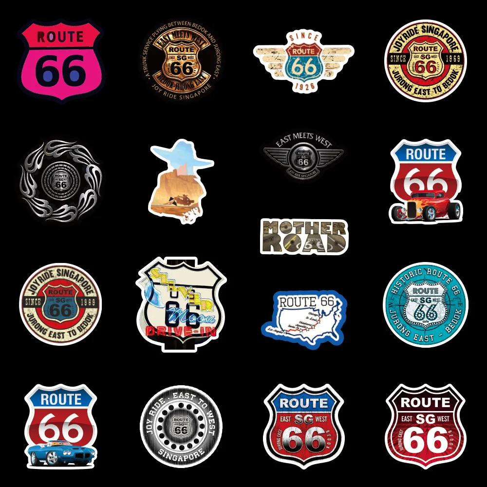 100 шт. Исторический маршрут 66 модные украшения Стикеры для Siutcase камера на шлем