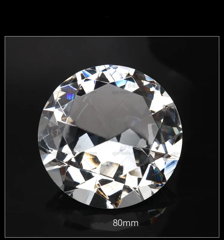 

1pc Nail Art Glass Big Hand Diamond Photo Props Artificial Transparent Crystal Nail Polish Gel Display Take Picture Showing Tool